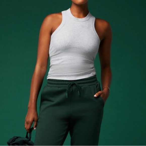 High Neck Ribbed Tank Top - Picture 1 of 6